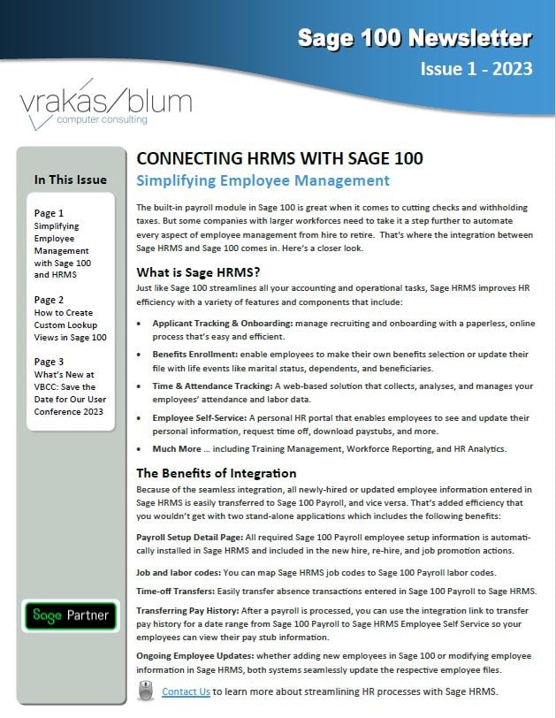 2023 Sage Newsletter Issue One