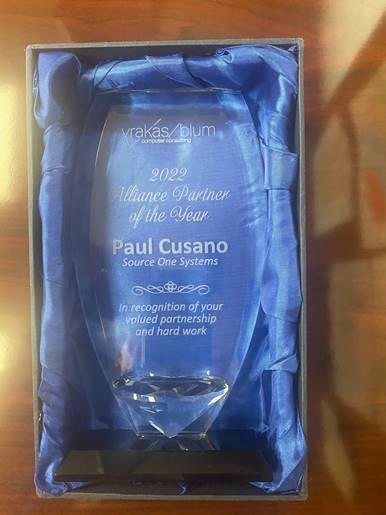 Paul Cusano 2nd alliance partner award