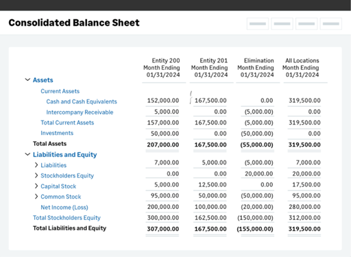 Consolidated Balance Sheet