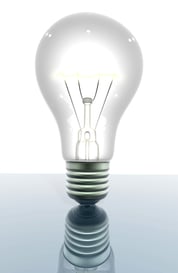 light bulb in 3d - isolated over a white background