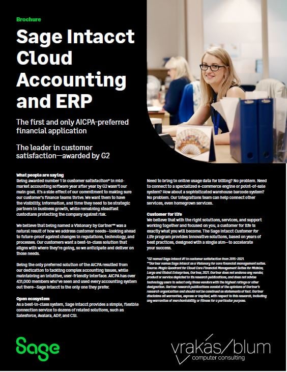 corporate safe intacct cloud accounting erp brochure image