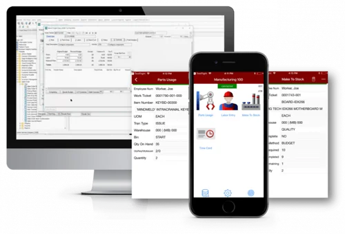 computer phone with screen shots