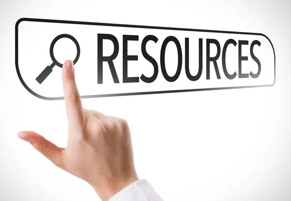 Resources written in search bar on virtual screen