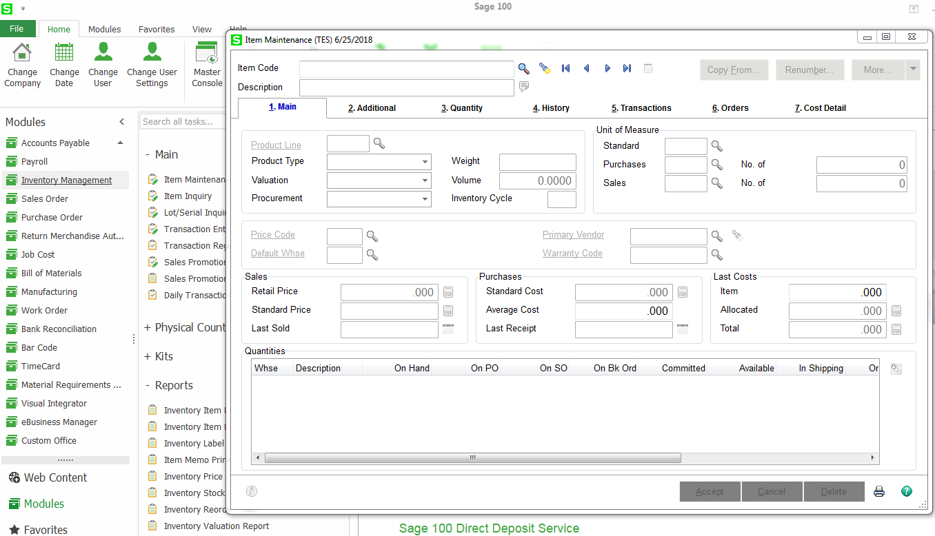 Screen Shot of Program